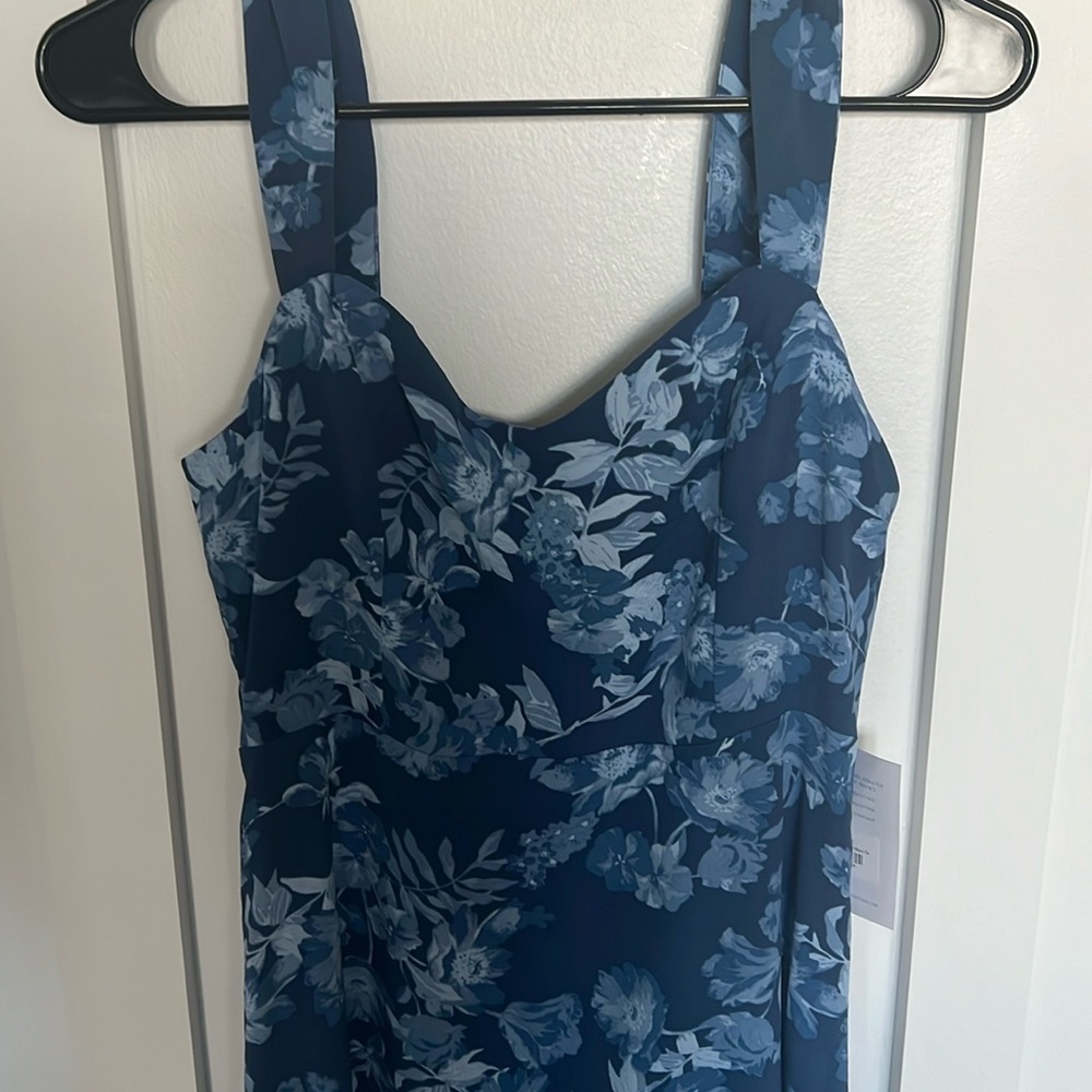 Paisley Floral Blue Maxi Dress